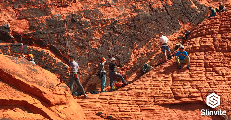 Red Rock Group Climbers